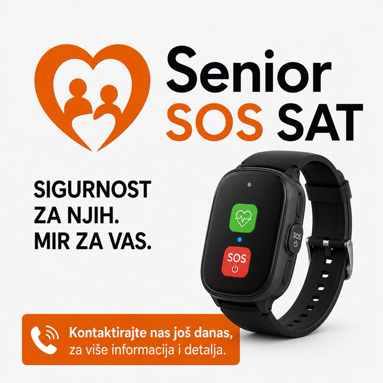 Senior SOS SAT narukvica za sigurnost starijih osoba