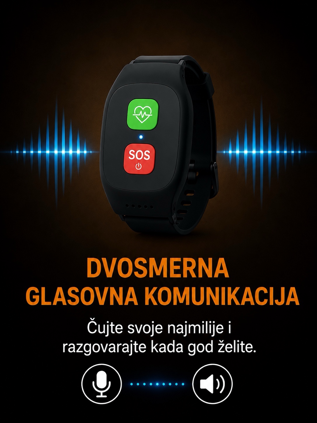 SENIOR GPS TRACKER — dvosmerna glasovna komunikacija
