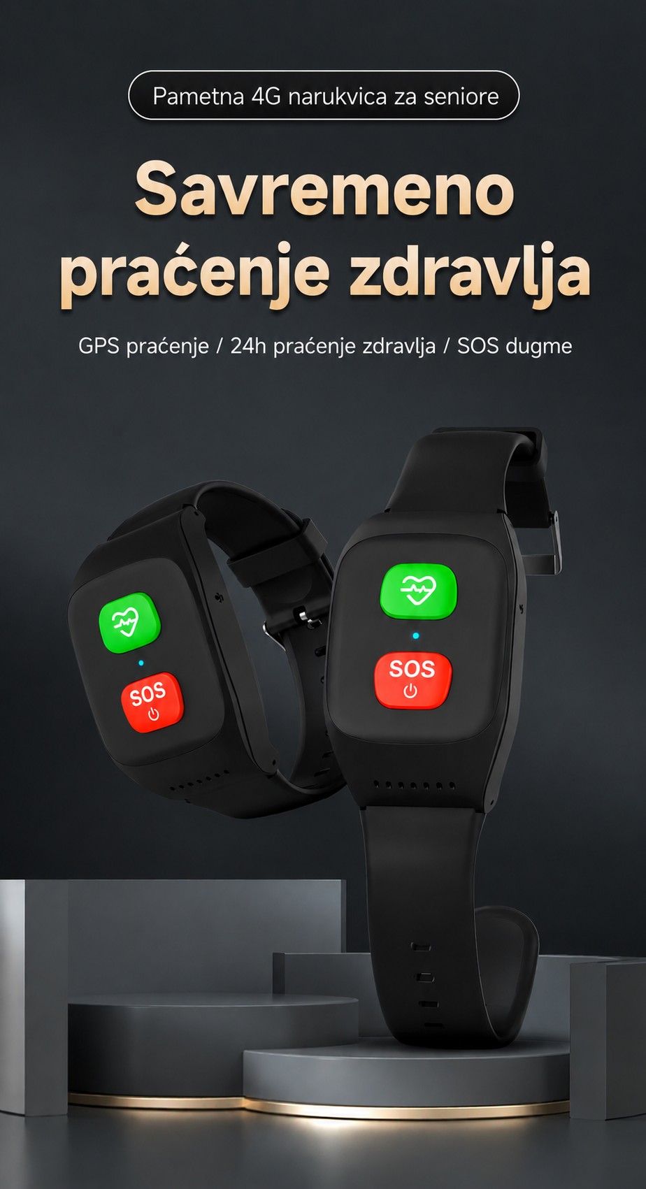SENIOR GPS TRACKER — GPS SOS narukvica za starije osobe